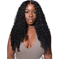 Hair Products UNice 7x5 Glueless Lace Jerry Curly Wig with Bleached Invisible Knots 14 inch