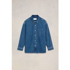 Bomull - Unisex Jakker Ami Paris Oversize-Hemdjacke De Cœur aus Denim Blau