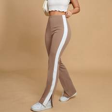 Shein M - Women Pants Shein Contrast Side Seam Split Hem Trousers