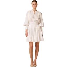 L Kjoler byTiMo Cotton Slub Mini Dress Perfect White