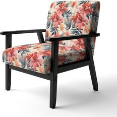 Design Art Tropical Whisper Pattern II Multicolour Armchair 32"