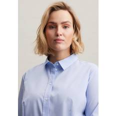 Blusen reduziert Seidensticker Hemdbluse Damen Baumwolle blau