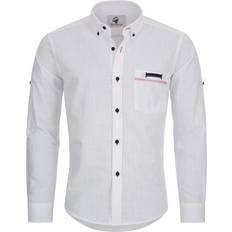 Rock Creek Men's Linen Look Shirt - White