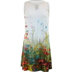 Rbaofujie Boho Floral Printed Dress - Blue