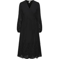 Y.A.S Luma Wrap Dress - Black