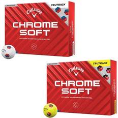 Callaway Golf Balls Callaway Golf 2024 Chrome Soft TruTrack Golf Balls *1-Dozen* [White-Red/Blue]
