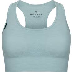 Blå - Dame BH-er Hellner Women's Merino Wool Seamless Bra - Blue Haze