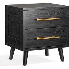 Aiho Nightstand Modern Black Bedside Table 15x18.2