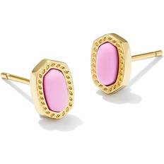 Kendra Scott Jewelry Kendra Scott Mini Ellie Gold Stud Earrings in Fuchsia Magnesite