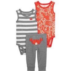 Carter's Baby's Crab Little Character Set 3-piece - Grey/Red