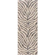 Hauteloom Ecorse Animal Zebra Print Beige, Gray, White, Black 31x87"