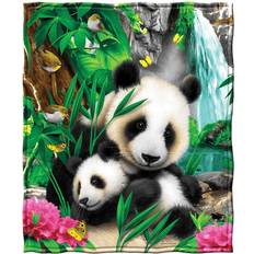 Dawhud Direct Precious Pandas Super Soft Fleece Blankets Brown