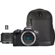 Canon EF/EF-S Spiegellose Systemkameras Canon EOS R100 + RF-S 18-45mm IS STM Travel Kit (Shoulder Bag + 64GB SD Card)