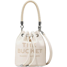 Hvite Bøttevesker Marc Jacobs The Leather Bucket Bag - Cotton/Silver