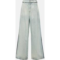 XXXS Jeans Maison Margiela High-Rise Wide-Leg Jeans Blau