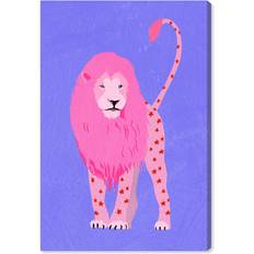 Girl Favorite Lion Multicolour Framed Art 16x24"