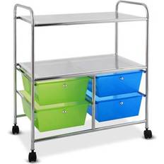Costway 4 Drawers Rolling Cart Storage Cabinet