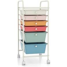 Costway 6 Drawers Rolling Cart Storage Cabinet
