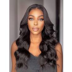 Hair Products UNice Glueless Body Wave Non Lace New U Part Wig 14 inch Natural Black