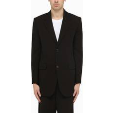 Men Blazers Ami Paris Black Wool Single-Breasted Jacket