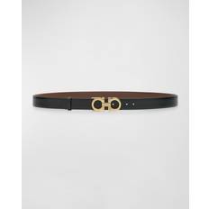 White - Women Belts Ferragamo Gancini Leather Belt