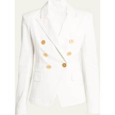 Hvite Dressjakker Balmain 6-Button Denim Jacket white