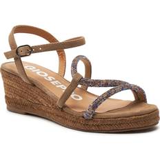 44 - Beige Espadrilles Gioseppo Damen Dreier Espadrilles, Taupe