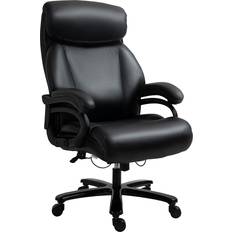 Executive home office furniture Vinsetto Big and Tall Executive Black Office Chair 48"