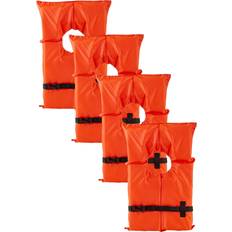 Adult Life Jackets DBX Adult Type II Nylon Life Vest- 4-Pack, Men's, Adult Universal, Orange