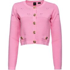 Bomull Dressjakker Pinko Strickjacke Ciliegio 102881 A1LK Rosa Regular Fit