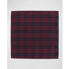 Black - Men Handkerchiefs Trafalgar Silk Blackwatch Plaid Pocket Square