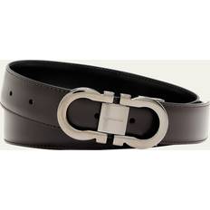 Ferragamo Men Belts Ferragamo Men's Reversible Leather Gancini Belt