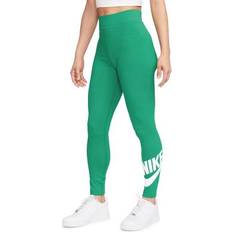Nike Cotton Leggings Nike Sportswear Classics Women's High Waisted Graphic Leggings - Stadium Green/White