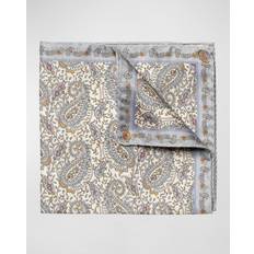 Eton Accessories Eton Paisley-print Tussah Silk Pocket Square