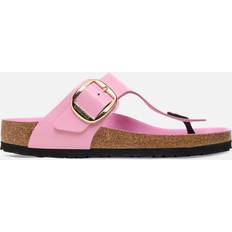 Birkenstock Gizeh Shoes Birkenstock Women's Gizeh Big Buckle Slim Fit High Shine Toe Post Sandals Fondant Pink