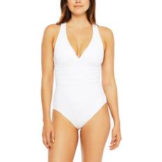 White Swimsuits La Blanca Island Goddess Strappy-Back One-Piece Swimsuit