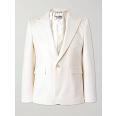 Saint Laurent Men Blazers Saint Laurent Wool-Gabardine Blazer Men White IT