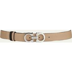 Ferragamo Women Belts Ferragamo Gancini-buckle Reversible Leather Belt