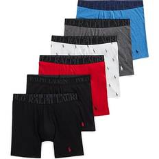 Polo Ralph Lauren Classic Stretch Cotton 5-Pack with Cooling Modal Bonus Boxer - Polo Black/Rl2000 Red/White/Charcoal Heather/Spa Blue Heather