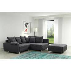 Modern Black Sofa 215.5cm 4-Sitzer