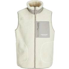 Jack & Jones Teddy Fell Vest - White/Atmosphere