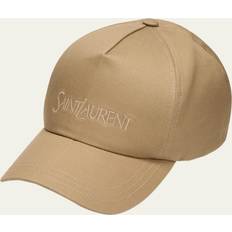 Saint Laurent Men Headgear Saint Laurent Men's Embroidered Logo 5-Panel Baseball Cap