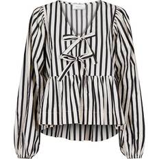 Neo Noir Bessie Contrast Stripe Blouse - Striped