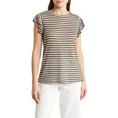 Adrianna Papell Tops Adrianna Papell Ruffle Sleeve Slub Knit T-shirt