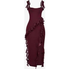 House of CB Long Dresses House of CB Womens Mulberry Ariela Ruffle-trim Woven Maxi Dress