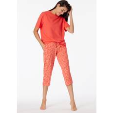 Damen - Rot Schlafanzüge Schiesser Hose 3/4-lang Blumen rot Mix Relax