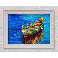 Longshore Tides Fishing Boat White Bild 42x29.7cm