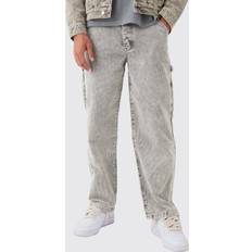 Baggy Multi Pocket Acid Wash Cord Cargo Trouser