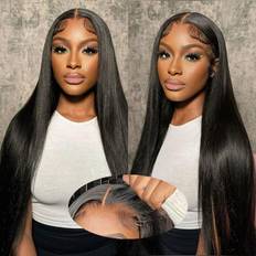 Lakin Glueless HD Lace Front Wigs Human Hair Pre Plucked Bleached Knots  with Baby Hair 180 Density 4x4 Straight Lace Closure Wigs for Black Women