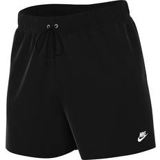 3XL - Men Shorts Nike Club Men's Woven Flow Shorts - Black/White